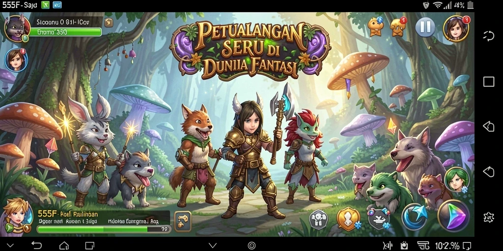 Gameplay seru dan menantang dari 555F dalam dunia petualangan.