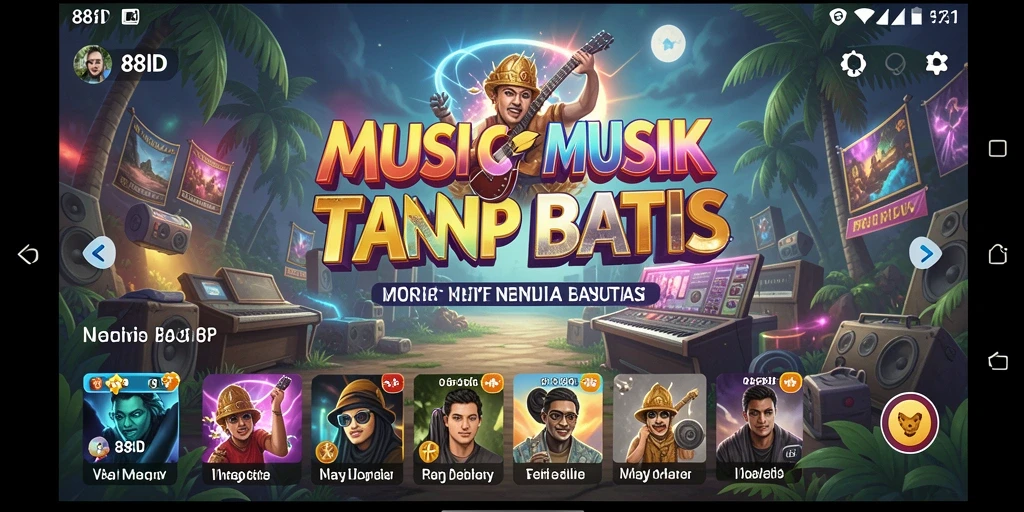 Tangkapan layar 88ID menunjukkan gameplay musik yang seru.