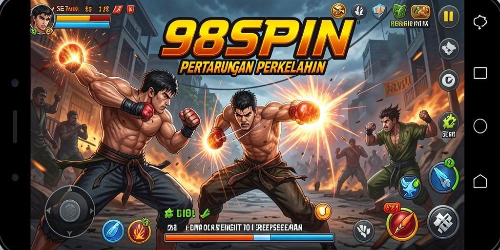 Tangkapan layar dari gameplay Fighting di 98SPIN yang mendebarkan.