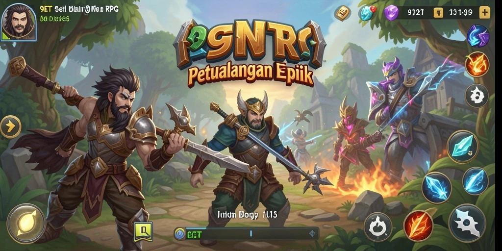 Tangkapan layar gameplay 9ET dengan pertarungan mendebarkan.
