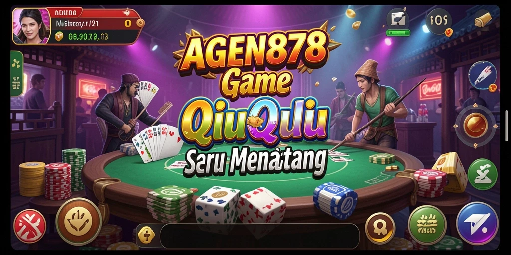 Tampilan gameplay QiuQiu dalam AGEN878 yang seru.