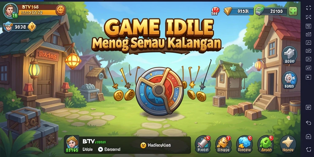 Screenshot gameplay BTV168 yang menunjukkan strategi pengumpulan sumber daya.