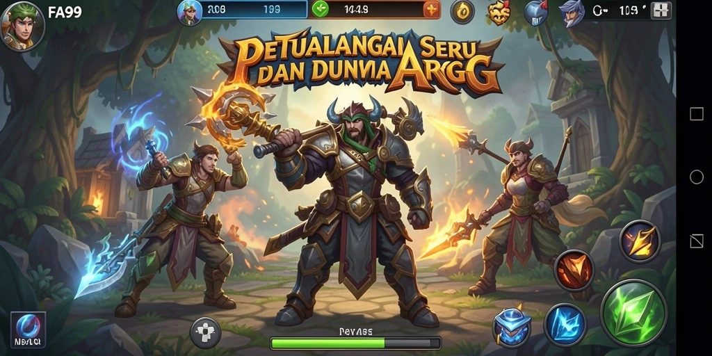 Screenshot dari gameplay ARPG seru di FA99.