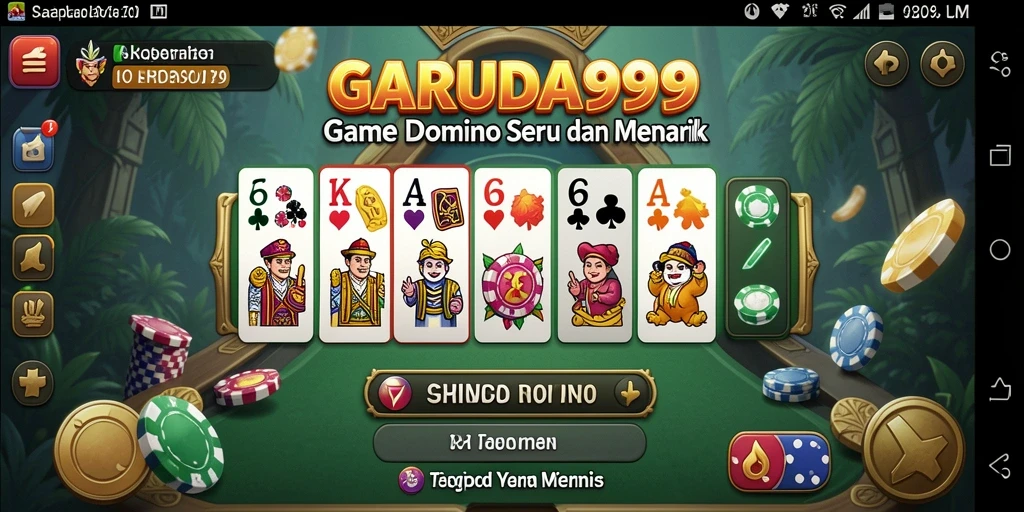 Screenshot gameplay GARUDA999 yang menampilkan aksi seru di Domino.