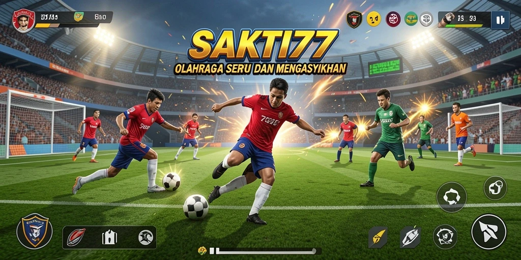 Tangkapan layar SAKTI77 menampilkan aksi seru dalam permainan olahraga.