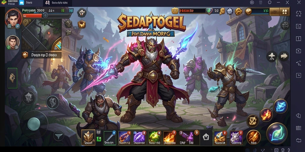 Gameplay SEDAPTOGEL menampilkan pertempuran seru dan eksplorasi dunia.