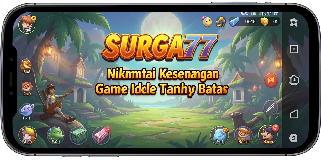 Screenshot gameplay SURGA77 menampilkan pengelolaan kerajaan yang seru.