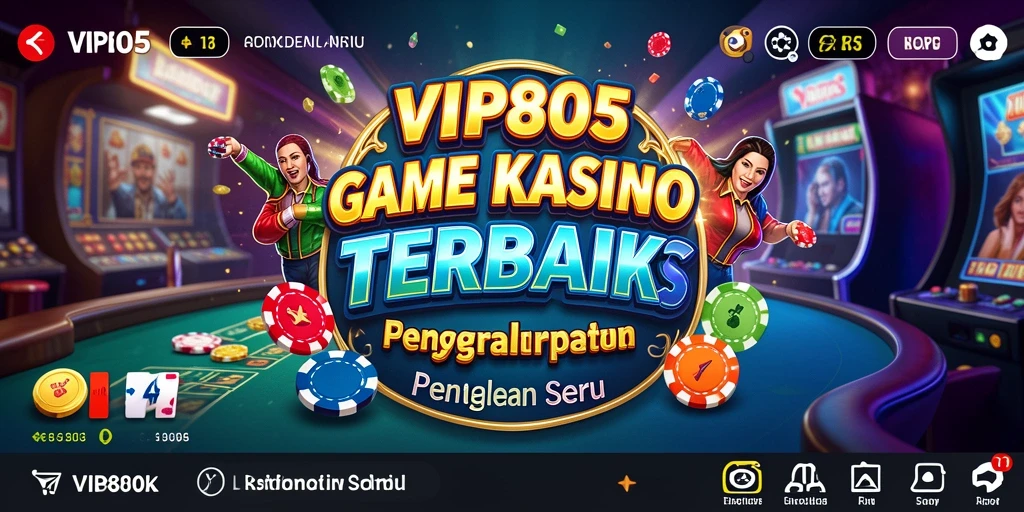 Screenshot utama VIP805 menunjukkan gameplay kasino yang menarik.